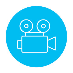 Image showing Video camera line icon.