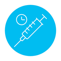 Image showing Syringe line icon.