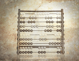 Image showing Vintage picture of an old abacus