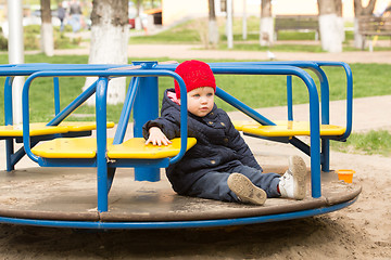 Image showing girl playing in a spring park