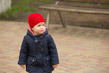 Image showing beautiful little girl in the park