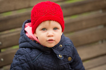 Image showing beautiful little girl in the park