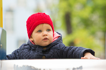 Image showing beautiful little girl in the park