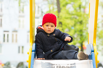 Image showing beautiful little girl in the park