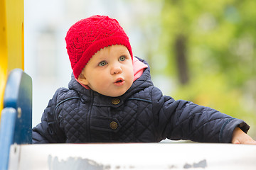 Image showing beautiful little girl in the park