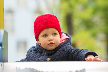 Image showing beautiful little girl in the park