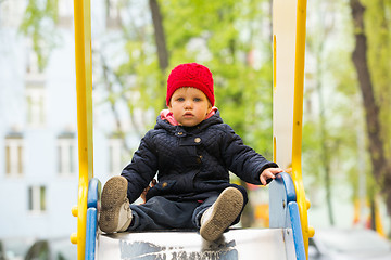 Image showing beautiful little girl in the park