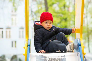 Image showing beautiful little girl in the park