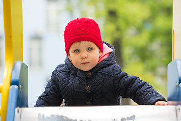 Image showing beautiful little girl in the park