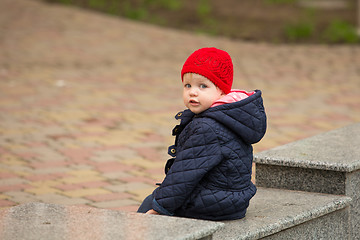 Image showing beautiful little girl in the park