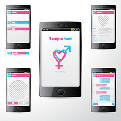 Image showing Simple dating mobile application ui