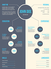 Image showing Simplistic yet eyecatching modern resume cv template