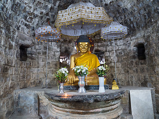 Image showing Buddha image at the Htukkant Thein Temple, Myanmar