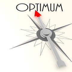 Image showing Compass with optimum word