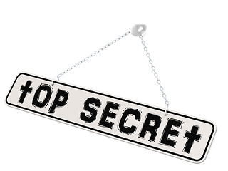 Image showing Top secret banner on white background