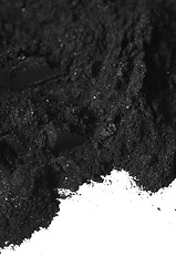 Image showing Activated charcoal powder