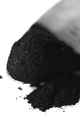 Image showing Activated charcoal powder