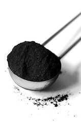 Image showing Activated charcoal powder