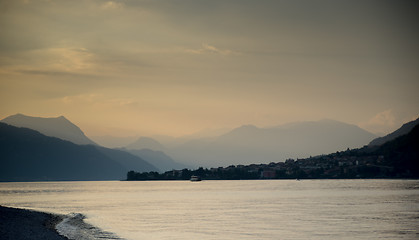 Image showing Lake como sunset