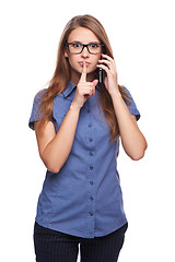 Image showing Beautiful woman talking at cell phone