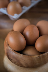 Image showing Fresh eggs closeup