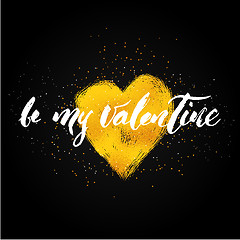 Image showing be my Valentine hand lettering.