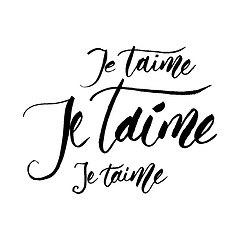 Image showing je taime handlettered.