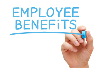 Image showing Employee Benefits Blue Marker