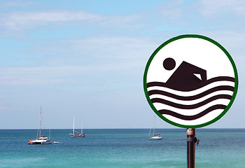 Image showing Swimming sign