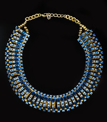 Image showing plastic blue necklace