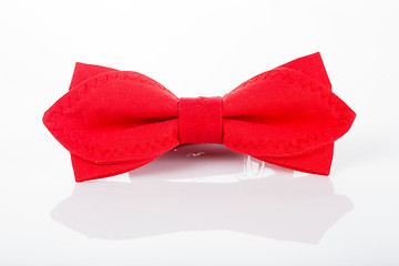 Image showing Red bow tie on a white background