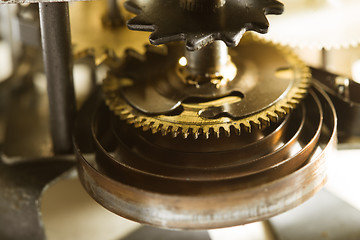 Image showing Antique clock gears