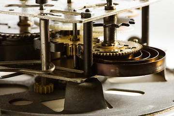 Image showing Antique clock gears