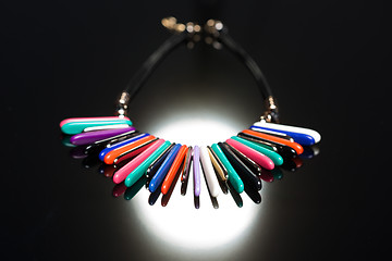 Image showing color plastic  necklace