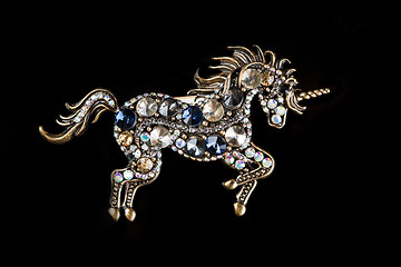 Image showing brooch in the form of a unicorn 