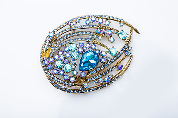 Image showing brooch with colored stones 