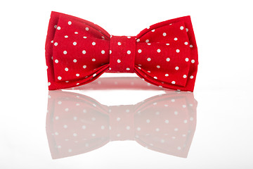 Image showing Red bow tie on a white background