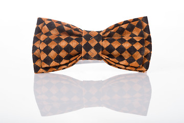 Image showing Brown bow tie on a white background 