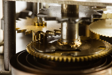 Image showing Antique clock gears