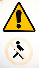 Image showing warning signs