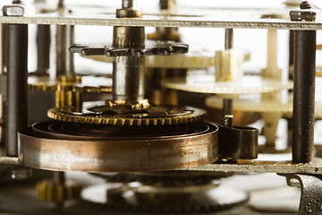 Image showing Antique clock gears