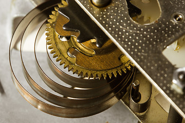 Image showing Antique clock gears