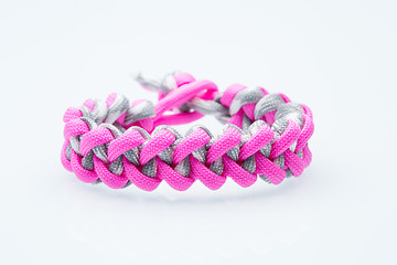 Image showing Black braided bracelet on white background