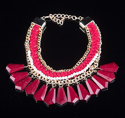 Image showing color plastic  necklace