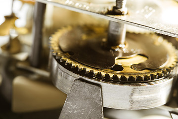 Image showing Antique clock gears