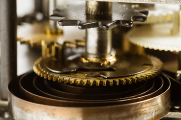 Image showing Antique clock gears