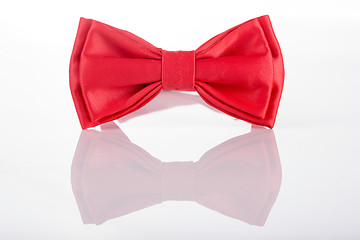 Image showing Red bow tie on a white background