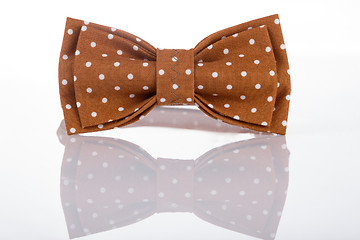 Image showing Brown bow tie on a white background 