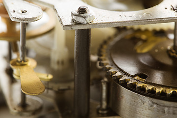 Image showing Antique clock gears