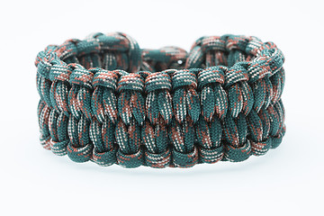 Image showing Black braided bracelet on white background